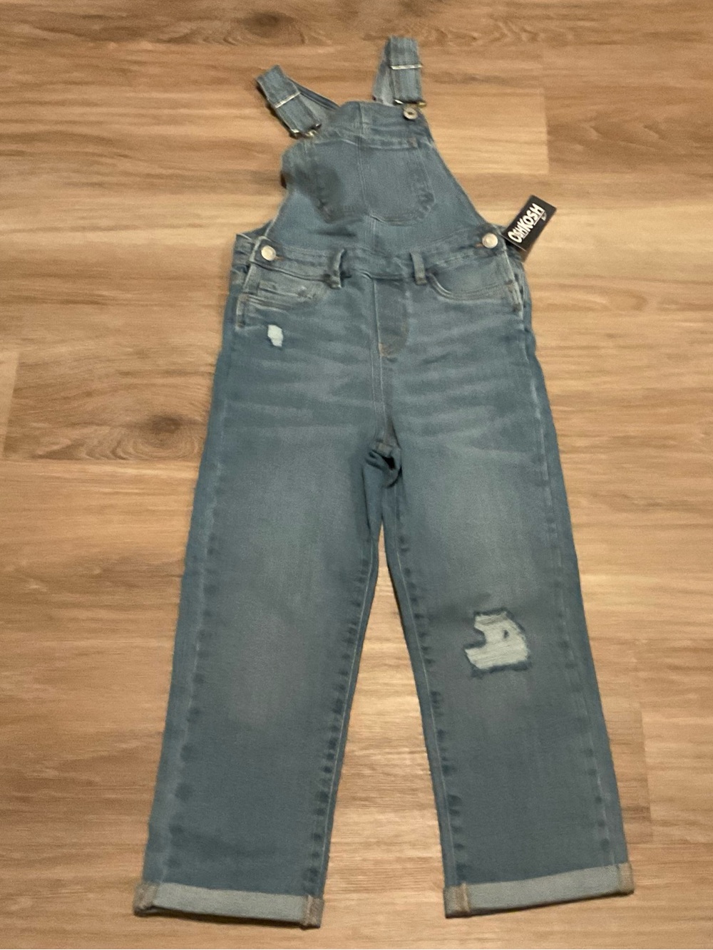 OshKosh B'gosh Light Blue Distressed Denim Overalls